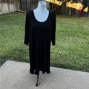 Eileen Fisher Black Full Length Dress with Detail